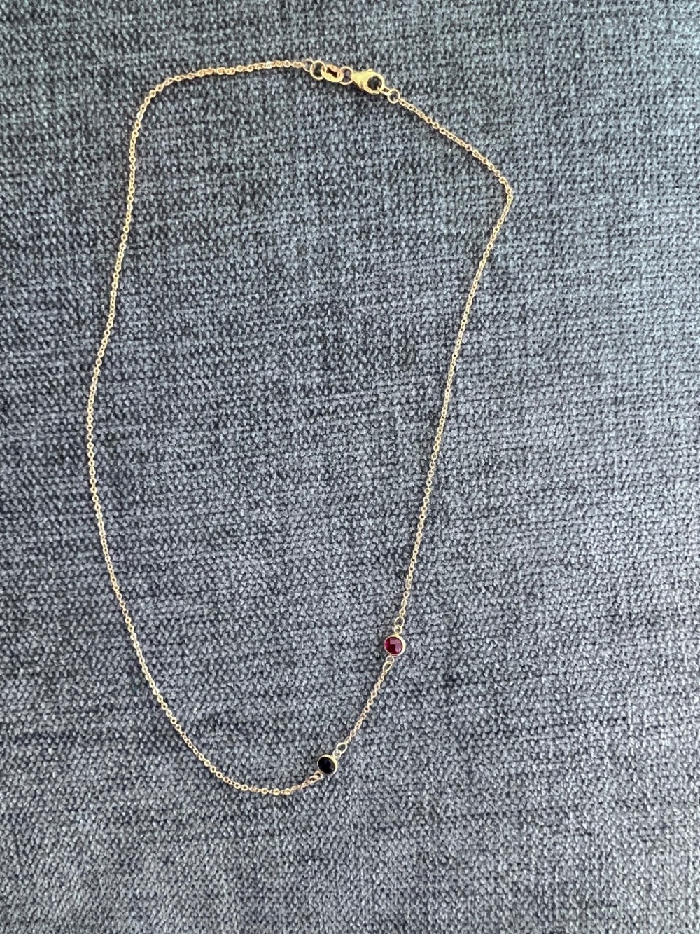 Haverhill 14k gold sapphire and ruby necklace